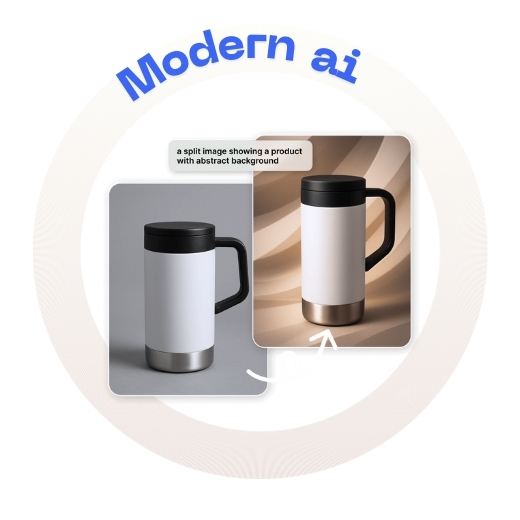 Product photo placed on an AI-generated background designed for ecommerce.